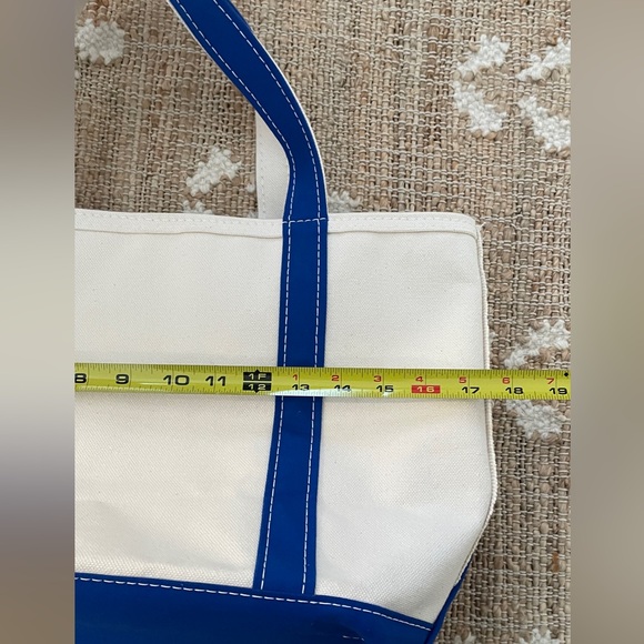 L.L. Bean Boat And Tote Zip Top Small Regular Handles Regatta Blue - Picture 2 of 9